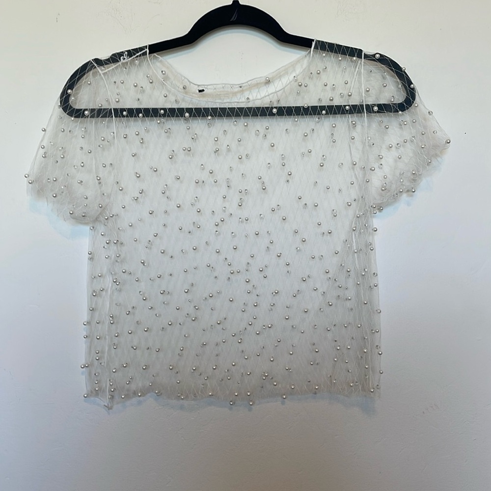 Beaded Sheer Top